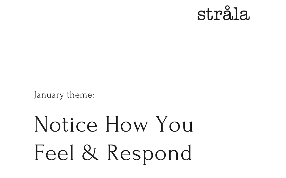 January Strala Home Calendar: Notice How You Feel & Respond